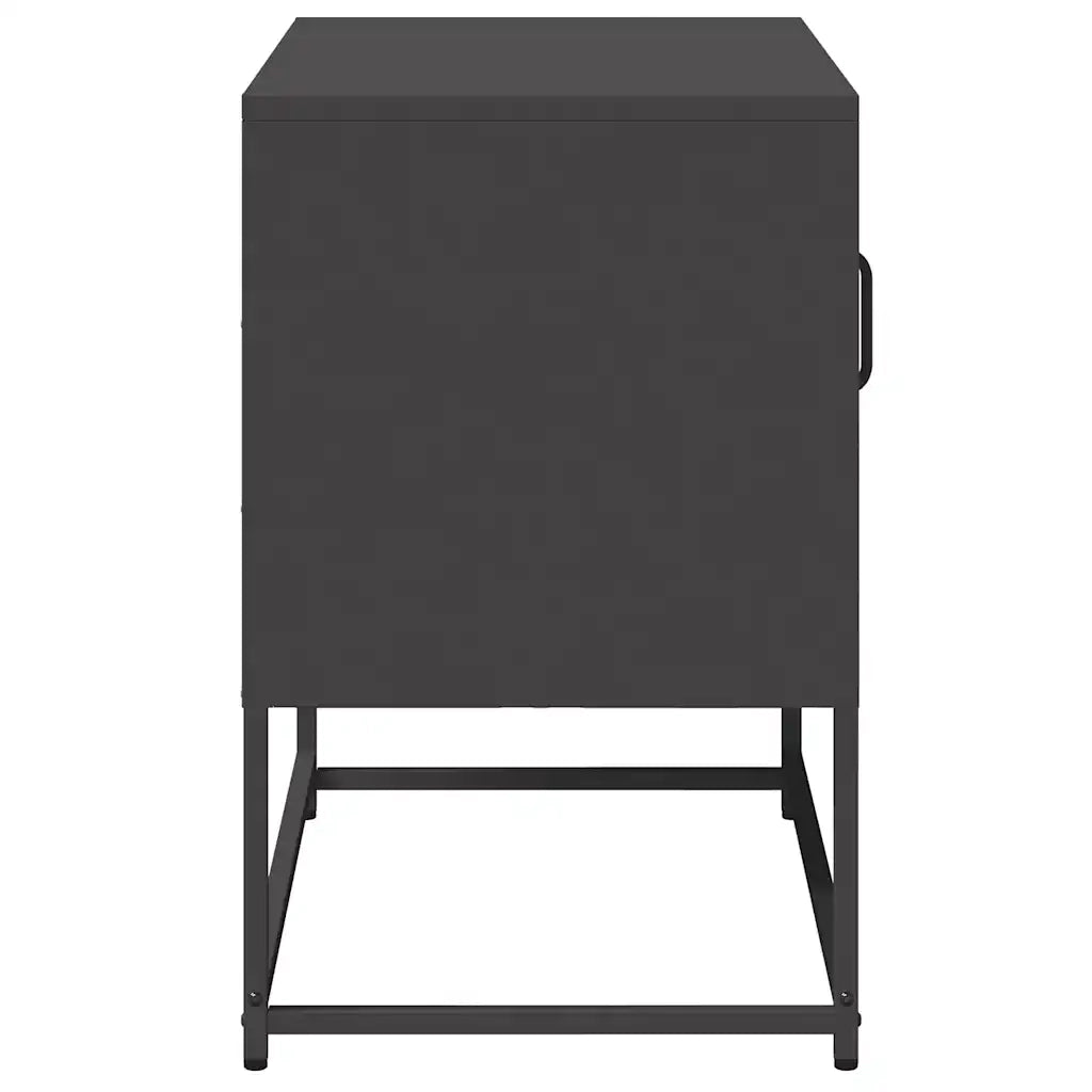 Mobile TV-Credenza per TV-Console TV Nero 68x39x60,5 cm in Acciaio 644134