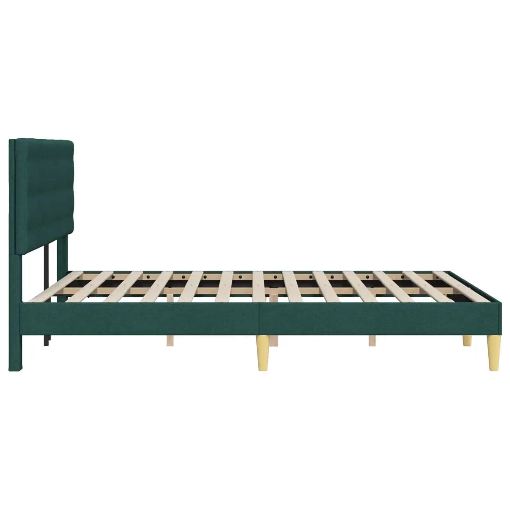 Letto matrimoniale | Letto per adulti | Struttura del letto Verde Scuro 120 x 200 cm Tessuto