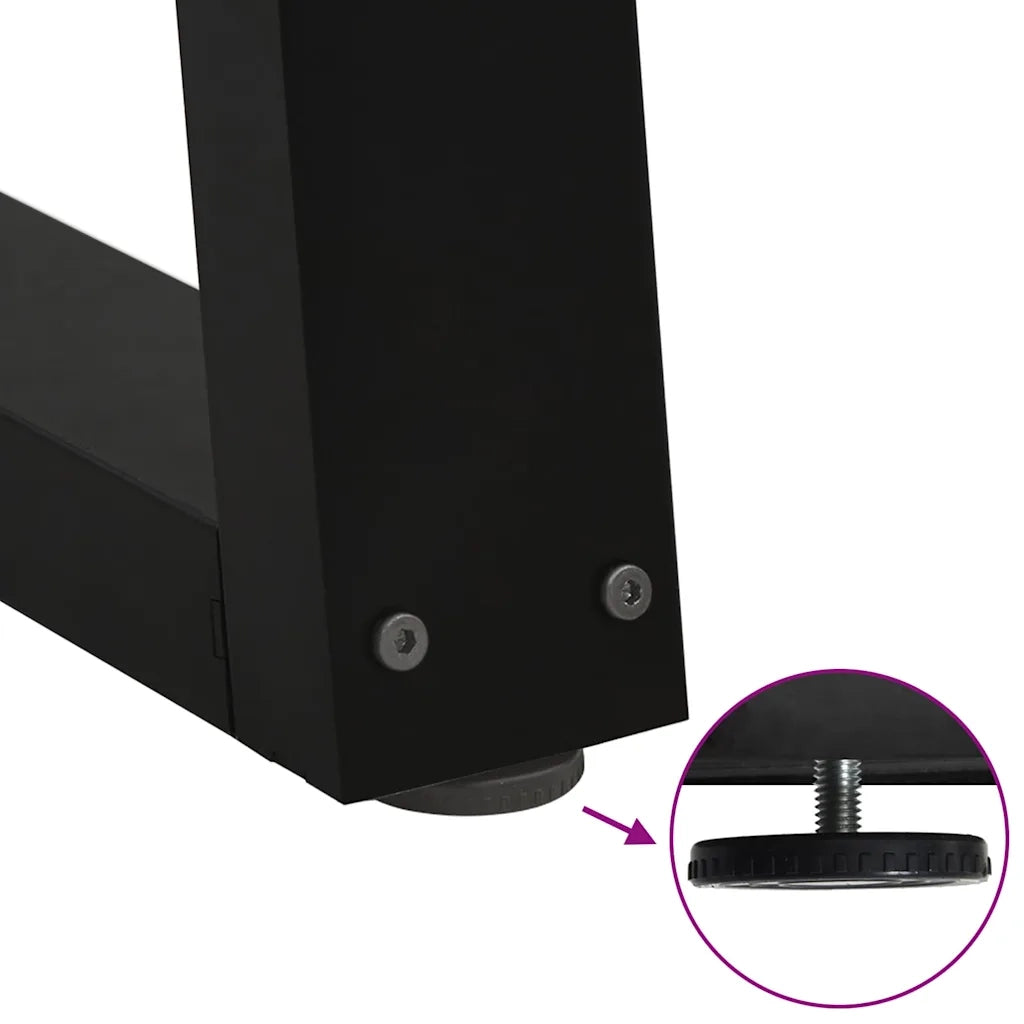 Gambe per Tavolino da Caff¨¨ a Forma di V 2 pz | Piede del tavolo Nere 70x(30-31,3) cm Acciaio