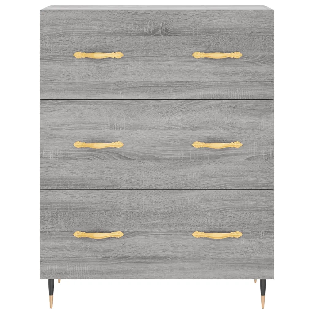Credenza Grigio Sonoma 69,5x34x180 cm in Legno Multistrato 3189363
