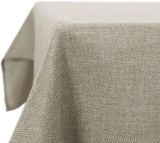Tavolino con tovaglia in tessuto lino impermeabile, effetto loto, 150x150 cm, tessuto lino, 1 pezzo.