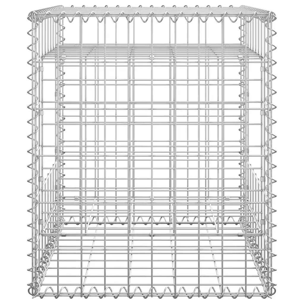 Cesti a Gabbione a Torre 2 pz 50x50x60 cm in Ferro
