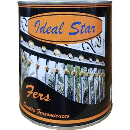 SMALTO FERROMICACEO 'FERS' IDEAL STAR 0,750 lt - Marrone Grana Grossa - IDEAL STAR