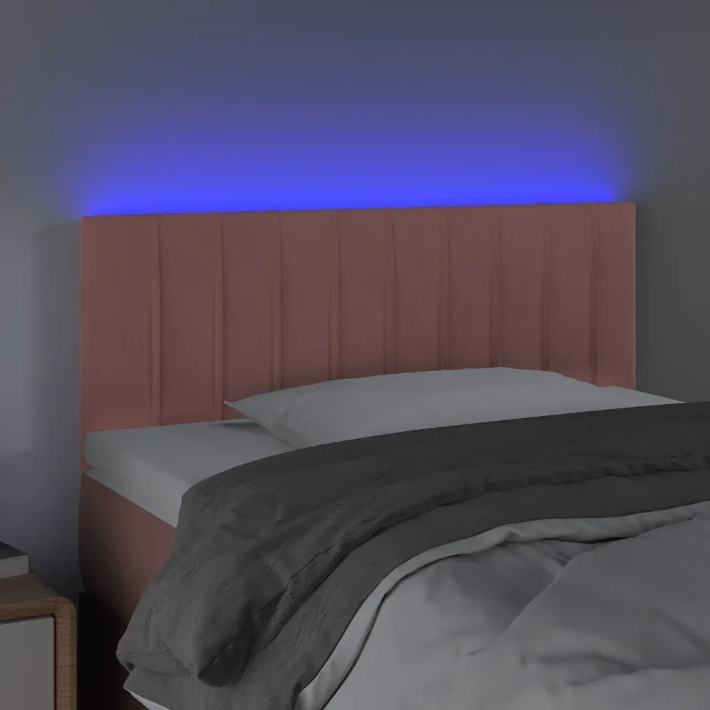 Testiera | Testata a LED Rosa 90x5x78/88 cm in Tessuto