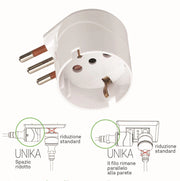1pz adattatore schuko 90â¦ 16a a 2 poli + terra  cod:ferx.94492