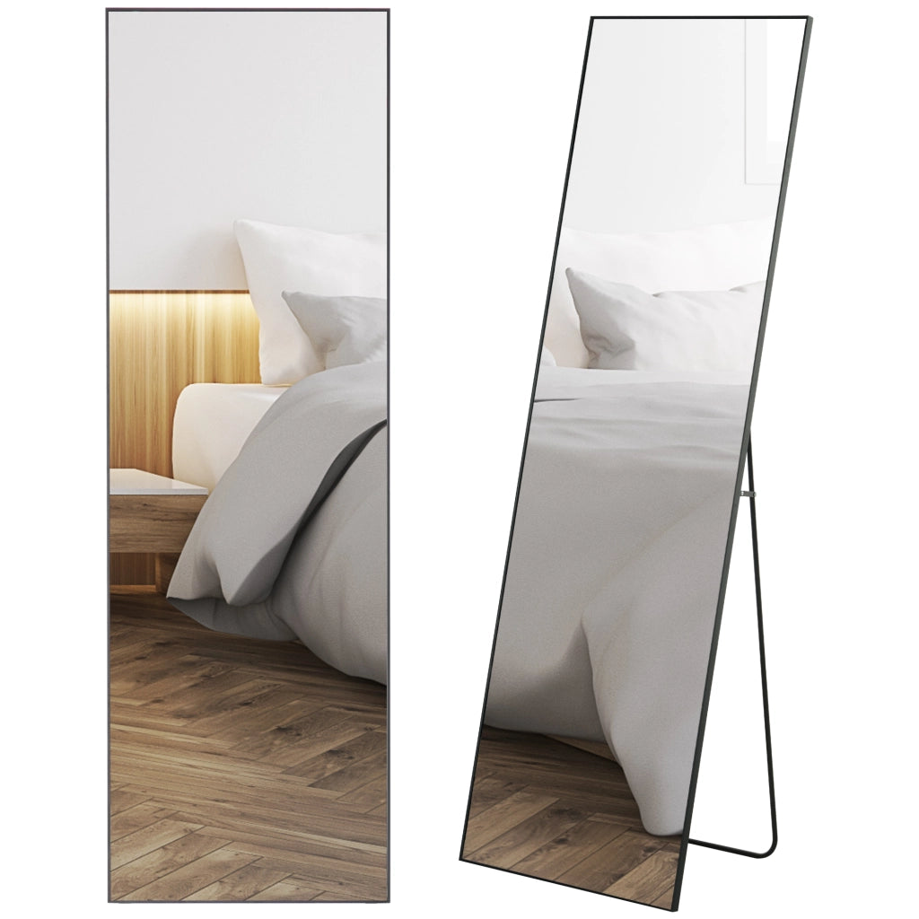 Specchio a Figura Intera ¨C Minimal ¨C Nero, Metallo, 50x2x161.5 cm