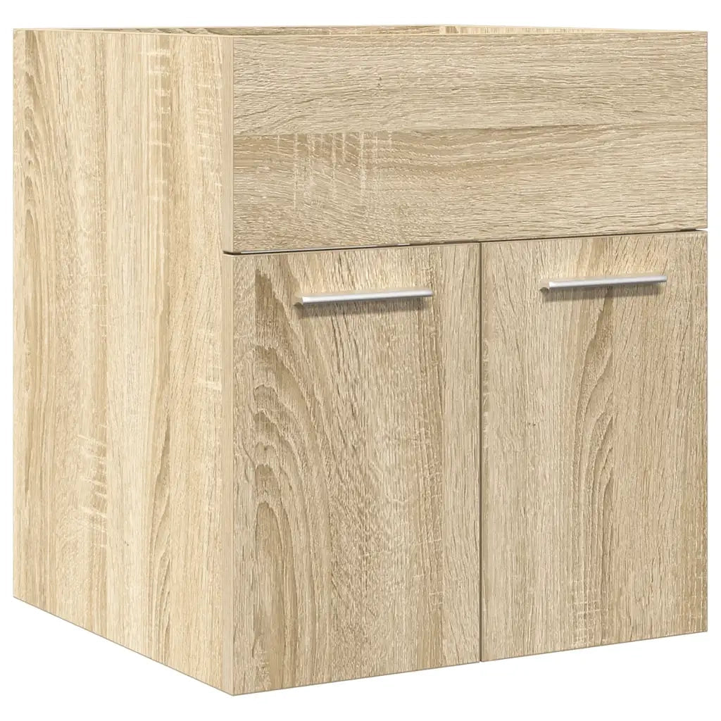 Mobile Lavabo Bagno-Armadietto da bagno Rovere Sonoma 41x38,5x46 cm in Truciolato