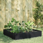Fioriera Rialzata da Giardino Nera 100x100x33,5 cm in Acciaio 851024