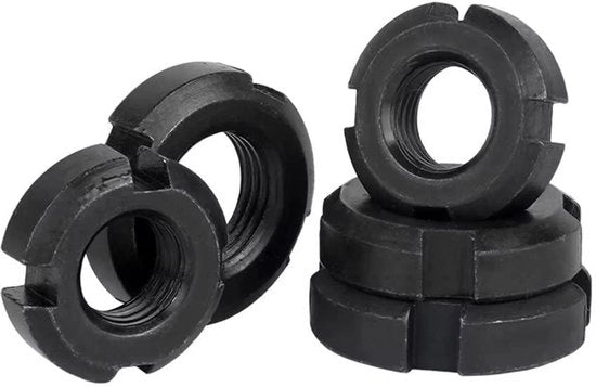 Elemento di fissaggio a testa rotonda con foro - M25 x 1,5 mm - Cerniera a testa rotonda con 4 fori - Acciaio al carbonio - Componenti di fissaggio - Fissaggio sicuro - Cerniera a testa rotonda con foro