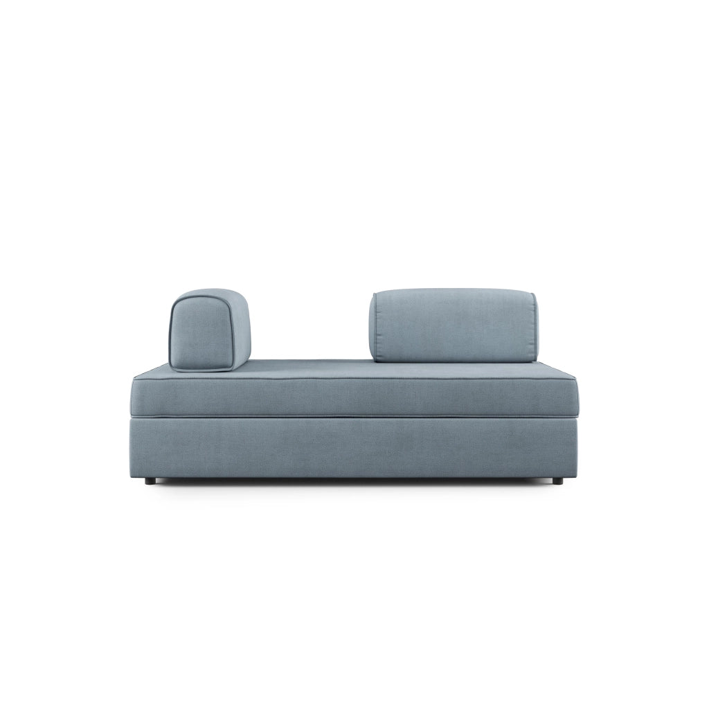 Liberty Divano senza pouf estraibile e schienali movibili in tessuto morbido impermeabile T02 180 cm carta da zucchero