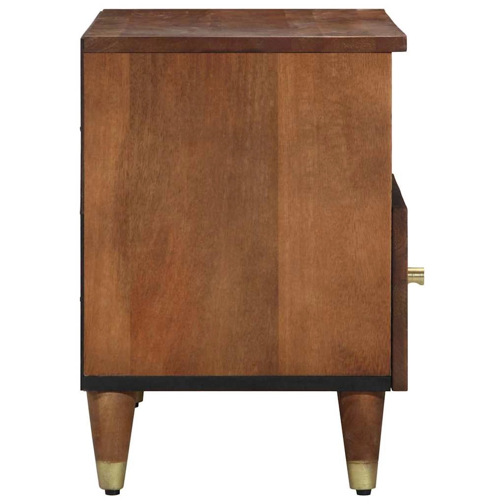 Mobile porta TV rettangolare moderno 80 x 33 x 46 cm design elegante e raffinato in legno massello di mango color miele 02_0057876
