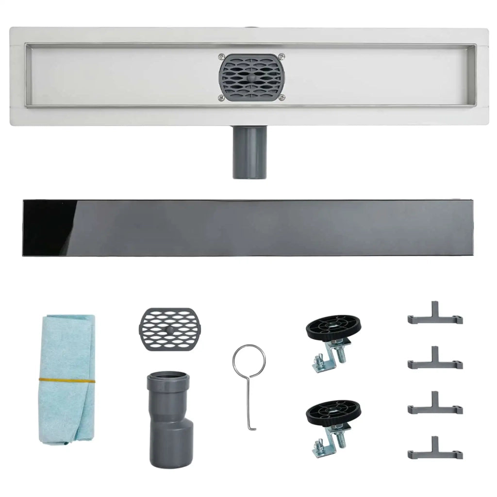 Scarico doccia con copertura in vetro e sifone a 360° 70 cm 42015975