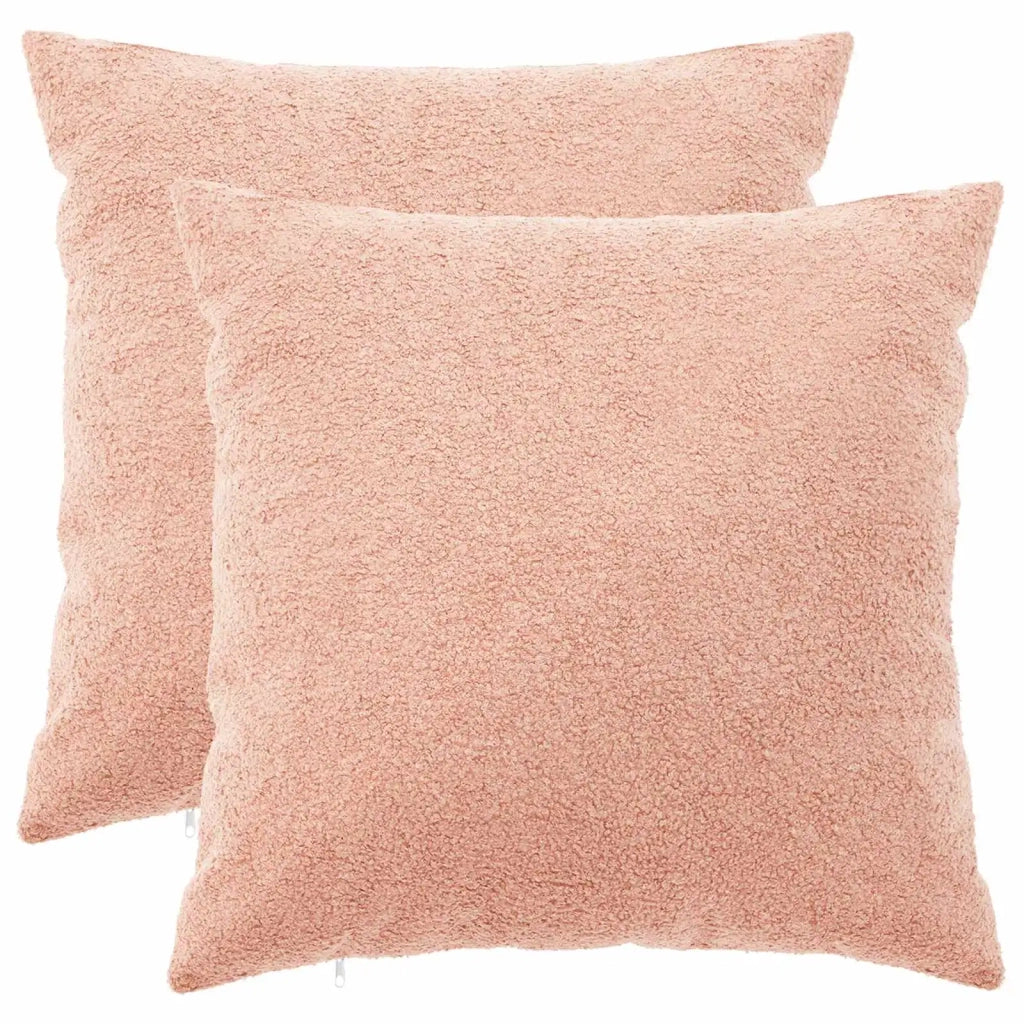 Federa 2 pz HEERLEN Rosa 55 x 55 cm Bouclé 912313