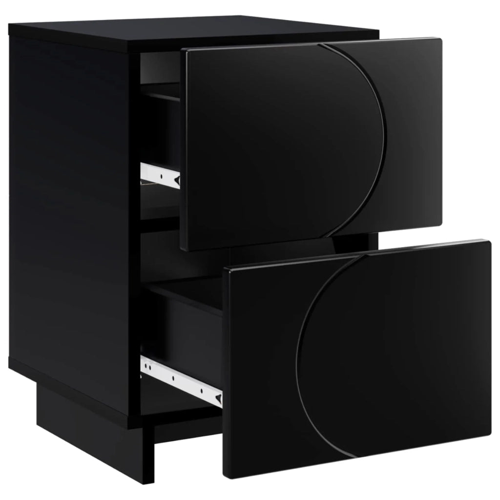 Armadio da Notte Nero 33,5 x 34,5 x 50 cm Legno ingegnerizzato 8011389