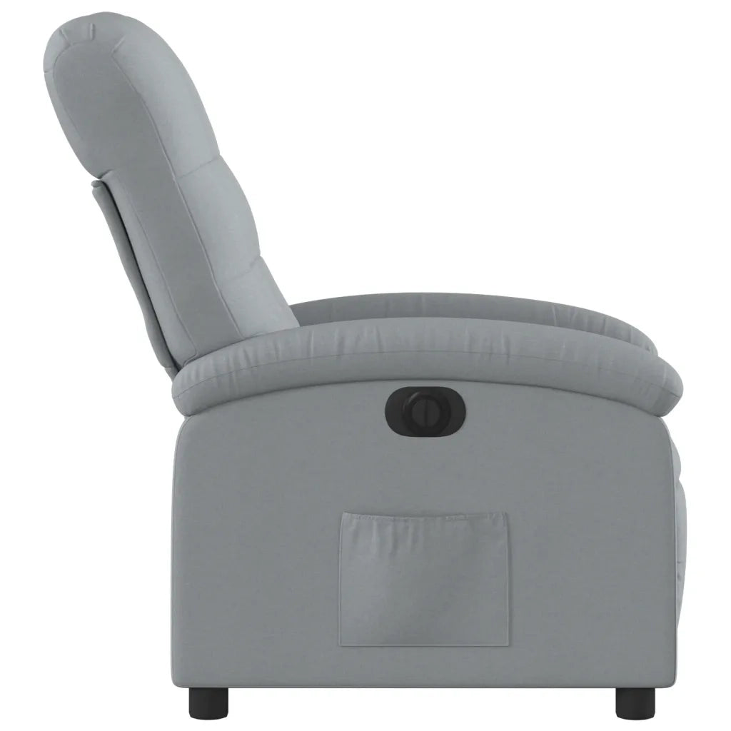 Poltrona | Sedia Relax Elettrica Reclinabile Grigio Chiaro in Tessuto