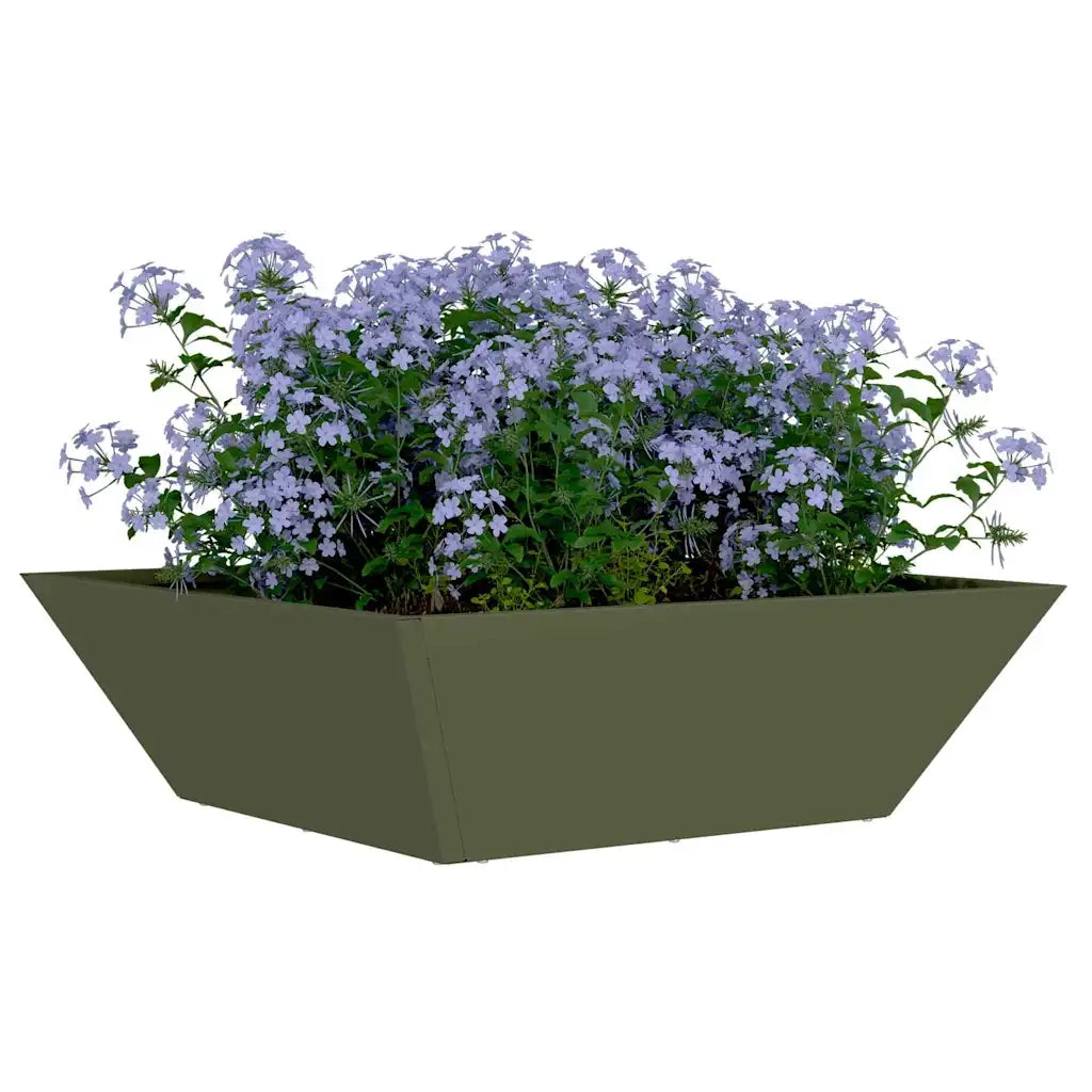 Vaso da giardino 5 pcs Verde oliva 50 x 50 x 15 cm 873831