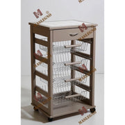 Carrello portafrutta Vesuvio con cassetto - fango