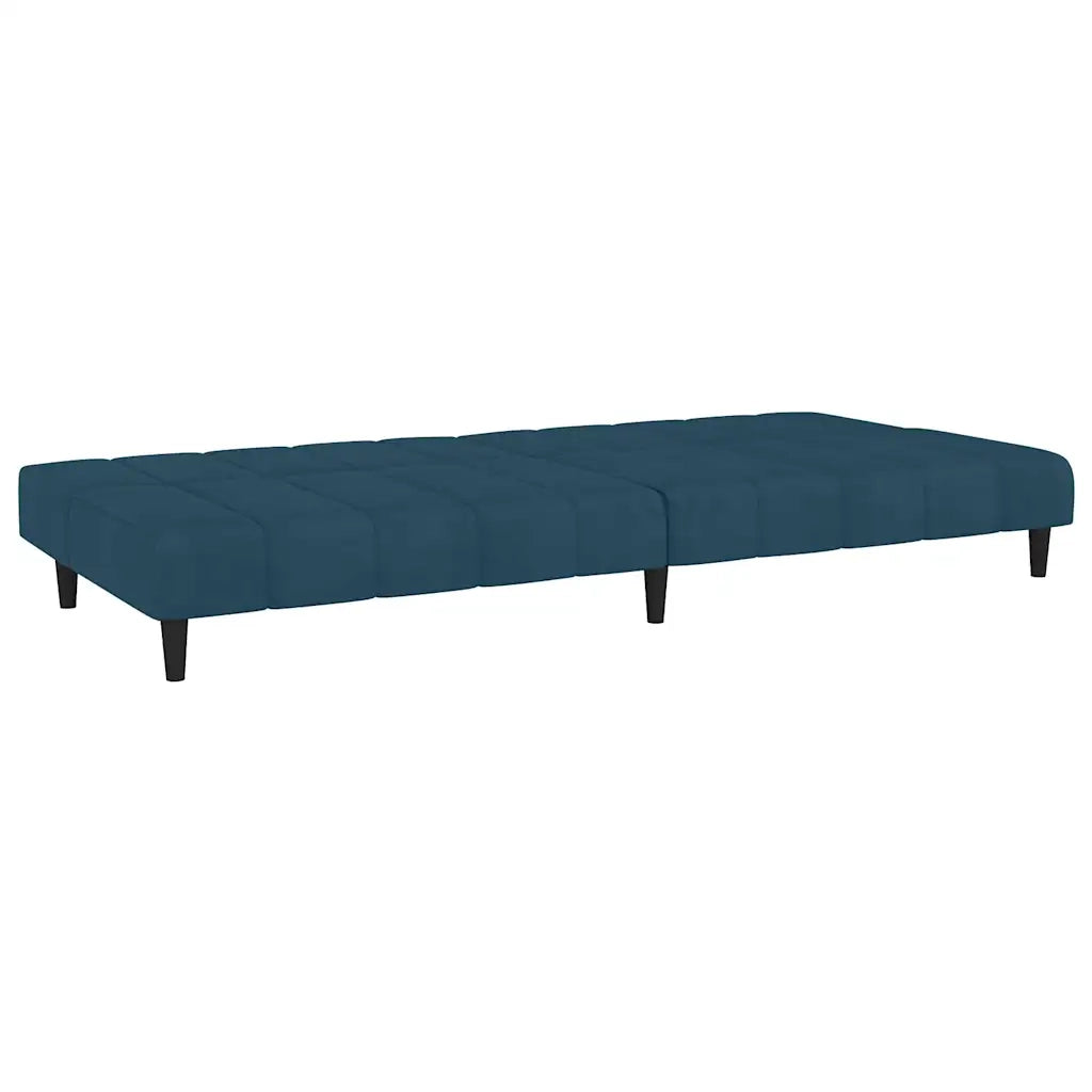 Divano Letto a 2 Posti Blu in Velluto 375762