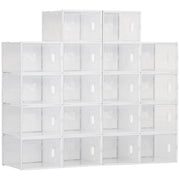 Armadio per scarpe modulare con ante magnetiche ¨C zephmum ¨C trasparente 28x36x21 cm