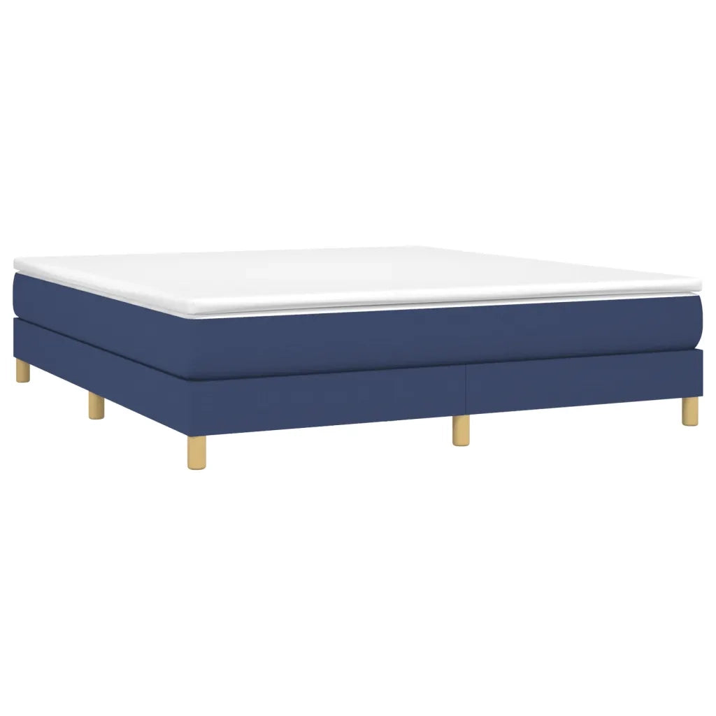 Struttura Letto a Rete a Molle-Giroletto Blu 160x200 cm in Tessuto 527090