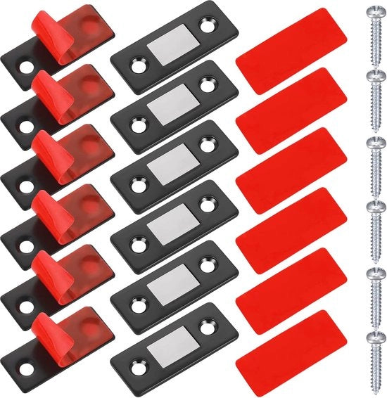 Deurvangers magnetici per porte di armadio - Chiusure magnetiche ultra sottili e resistenti - Adesivi magnetici per porte scorrevoli, mobili e copertoni di porte