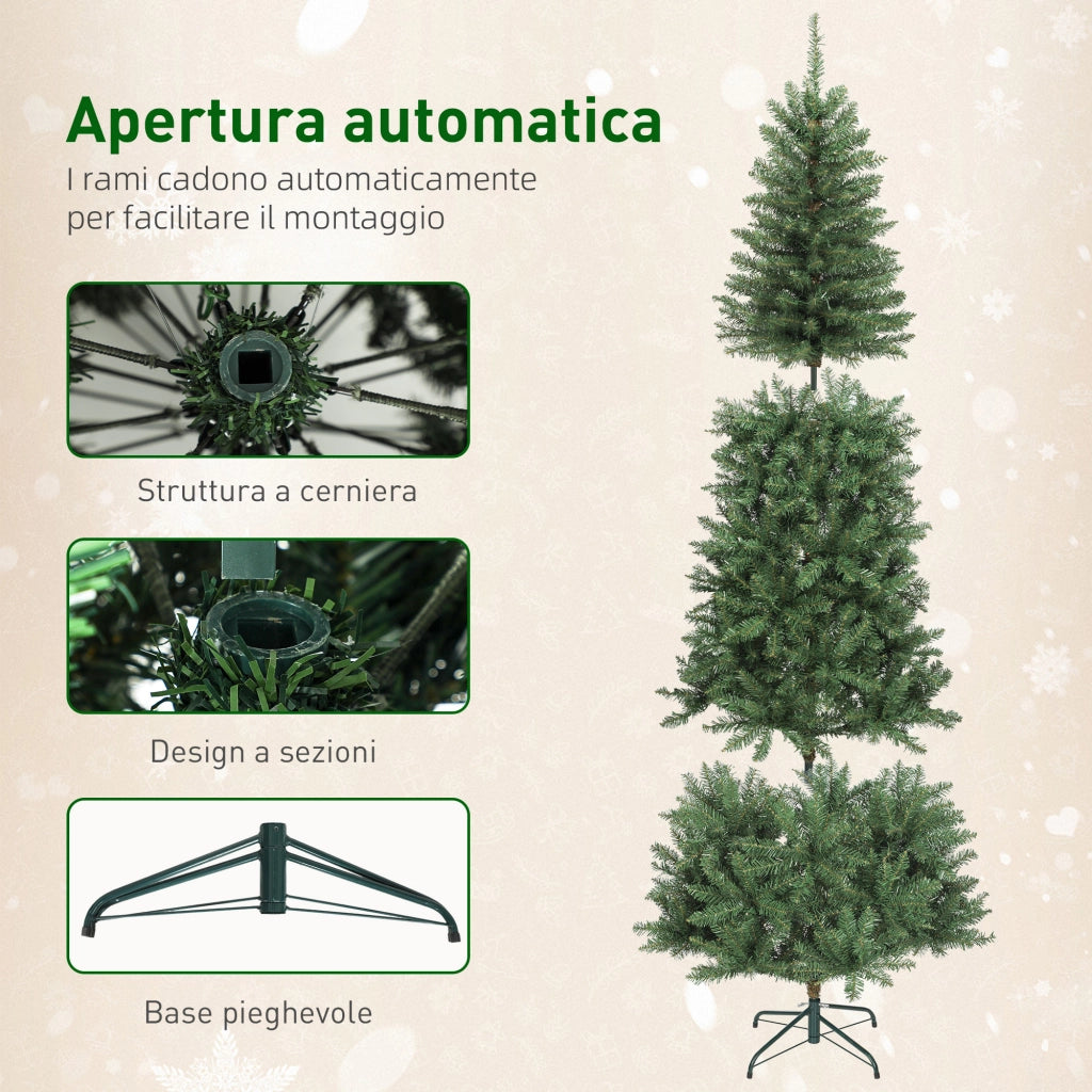 Albero di Natale Illuminato ¨C zephmum ¨C 210 cm con 350 Luci Bianche e Colorate