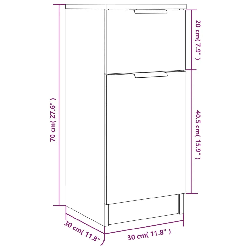 Credenza | Madia | Buffet da pranzo | Armadio da pranzo Rovere Sonoma 30x30x70 cm in Legno Multistrato