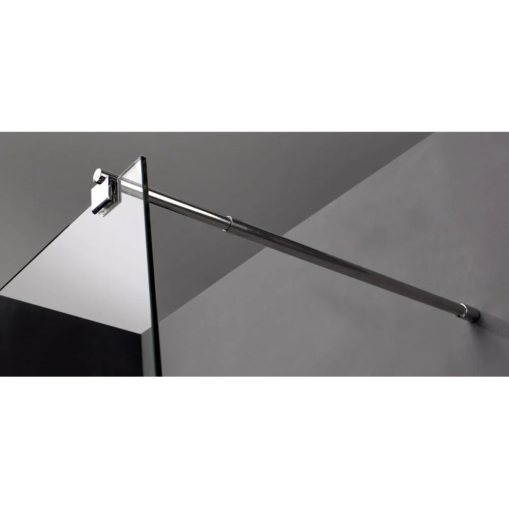 Parete doccia fissa Screen 8 mm 70 cm (66,5-68,0 cm) nero, vetro satinato Frost