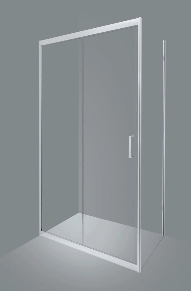 Box doccia 2 lati Fisso + Scorrevole Cristallo 8 mm Giava - Nice Soft Close - Misura: 90 x 100 x h190 cm