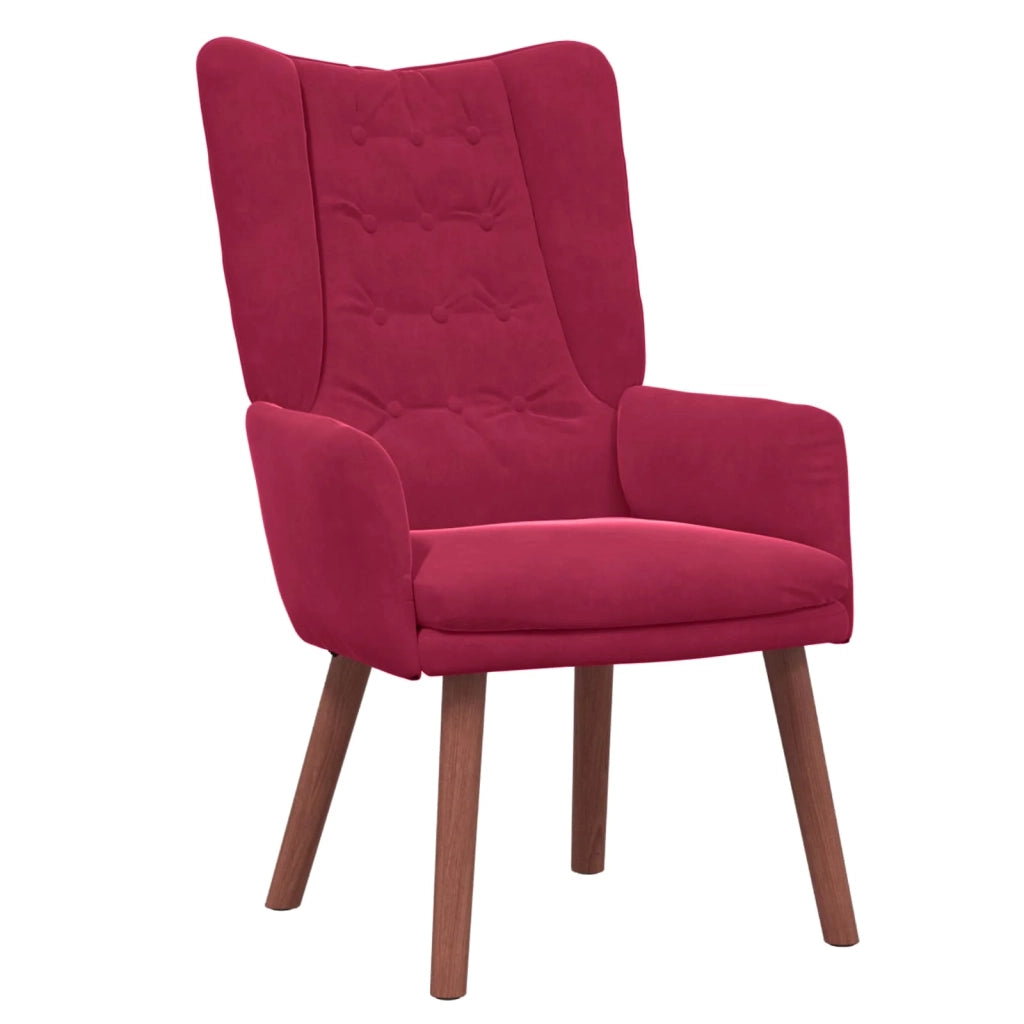 poltrona Rosso Vino 63 x 67 x 94 cm Velluto 42001819