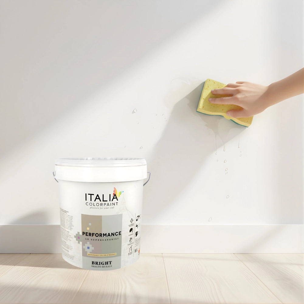 Performance bright smalto murale ecologico all acqua *** formato 5 lt, finitura satinata, confezione 1