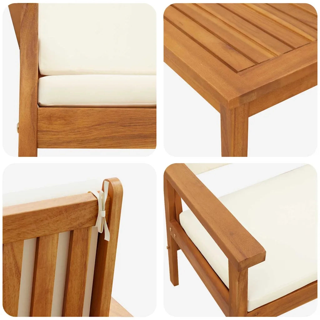 Set Divano da Giardino 6 pcs Marrone Legno di Acacia Massello 3331815