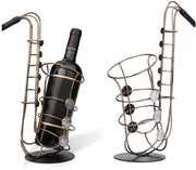 Scaffale per Vino in Acciaio - Supporto per Bottiglie - Decorativo - Scaffale da Cucina - Romantico - Resistenente allo Shock - Supporto per Vino