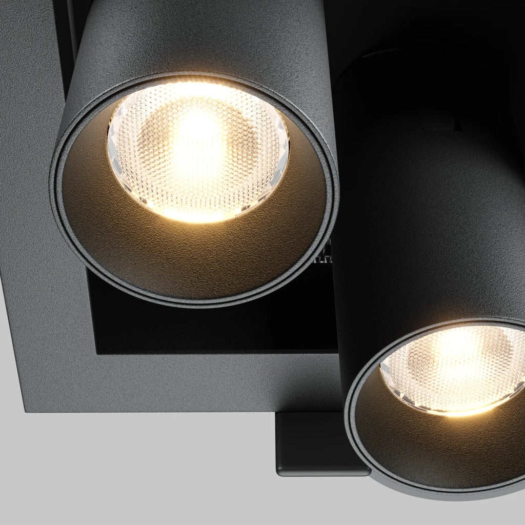 Maytoni Lampada da incasso Magnum 1 luce LED integrato nero alluminio