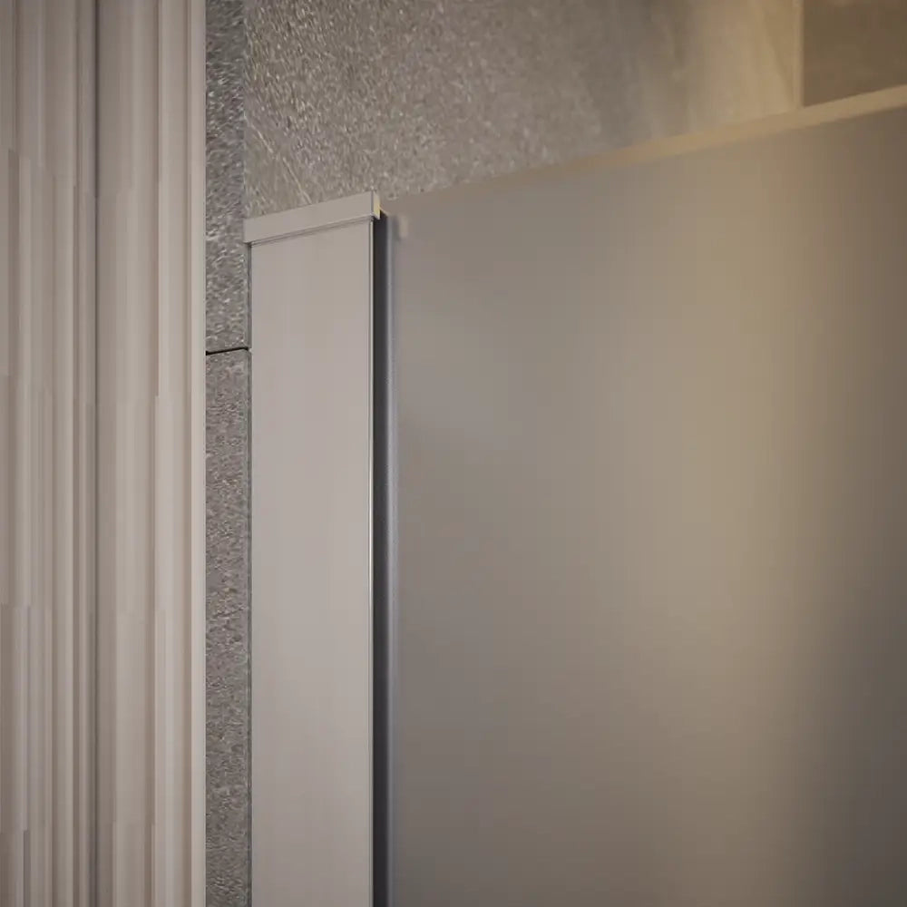 Doccia walk-in 140cm vetro temperato anticalcare 10mm opaco profili cromati | Naxos