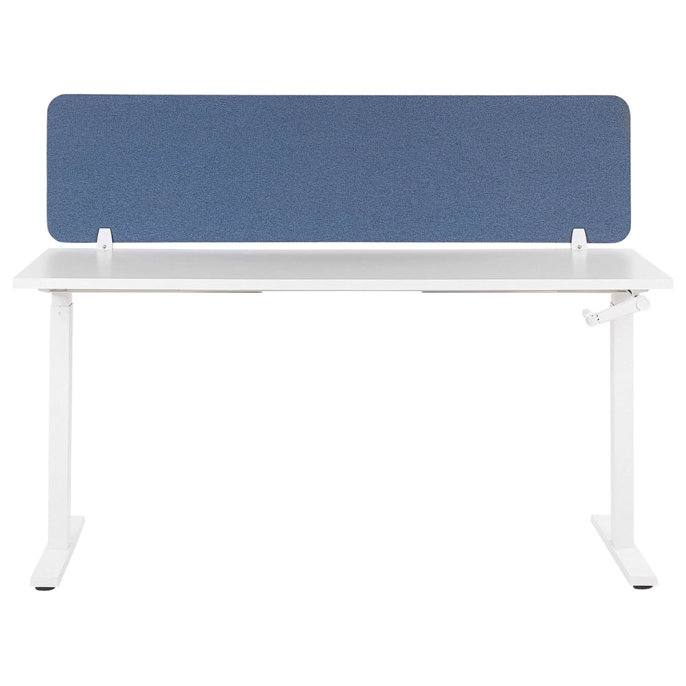 Pannello Divisorio Blu Fonoassorbente 160 x 40 cm in Plastica PET per Scrivania