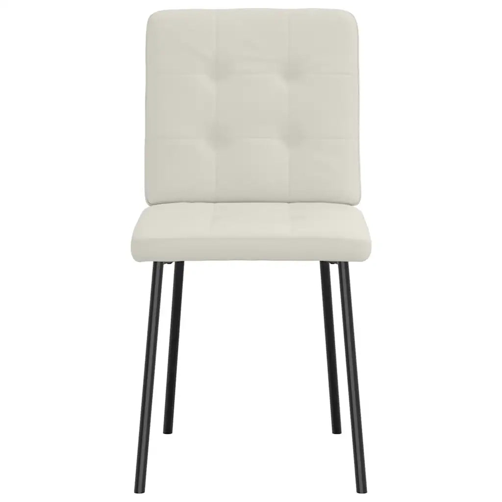 Sedie da Pranzo 2 pz Crema in Velluto 4101066