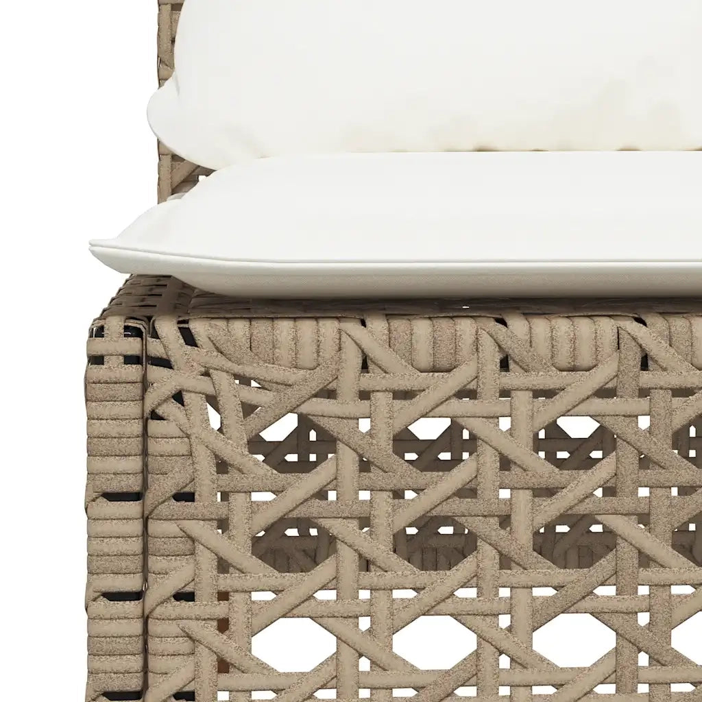 Set Divano da Giardino 8 pz con Cuscini Beige in Polyrattan 3261958