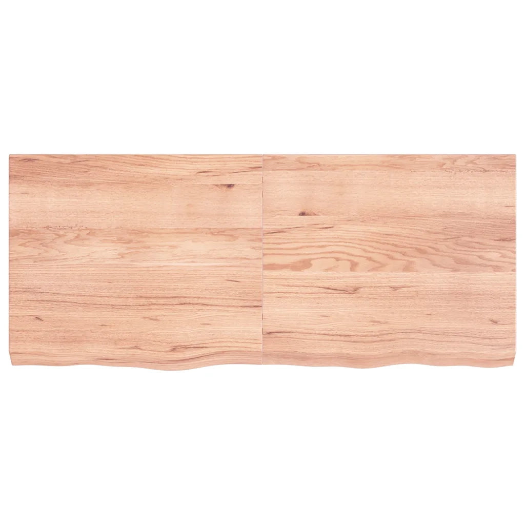 Ripiano Muro Marrone 140x60x(2-6) cm Massello Rovere Trattato 363707