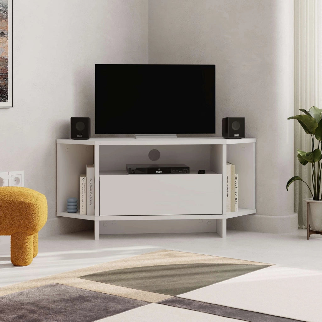 Porta TV in legno "Viva" - 95 x 35 x 45 cm - Bianco