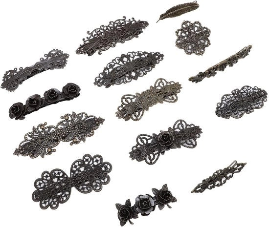 Accessori capelli eleganti vintage - 14 pezzi - Leggeri - Fatti di lega - Ideali per matrimoni