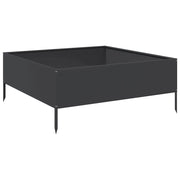Fioriera | Cassetta per fiori | Vaso Rialzata da Giardino Nera 100x100x41 cm in Acciaio