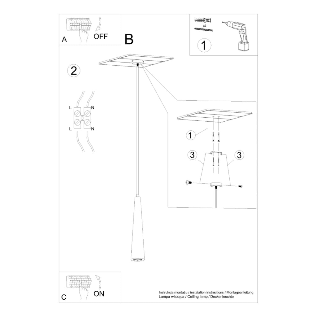 Lampada a sospensione SULA 1 in legno naturale