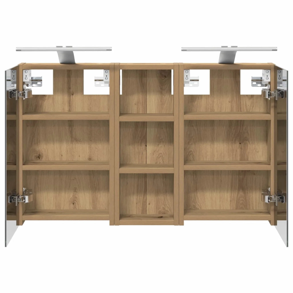 Set di Armadi da Bagno | Armadio da bagno con lo scaffale 3 pz 80 x 10,5 x 50 cm