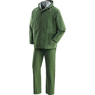 GIACCA + PANTALONE IMPERMEABILE PVC PLUVIO - VERDE XL- 1 confezioni