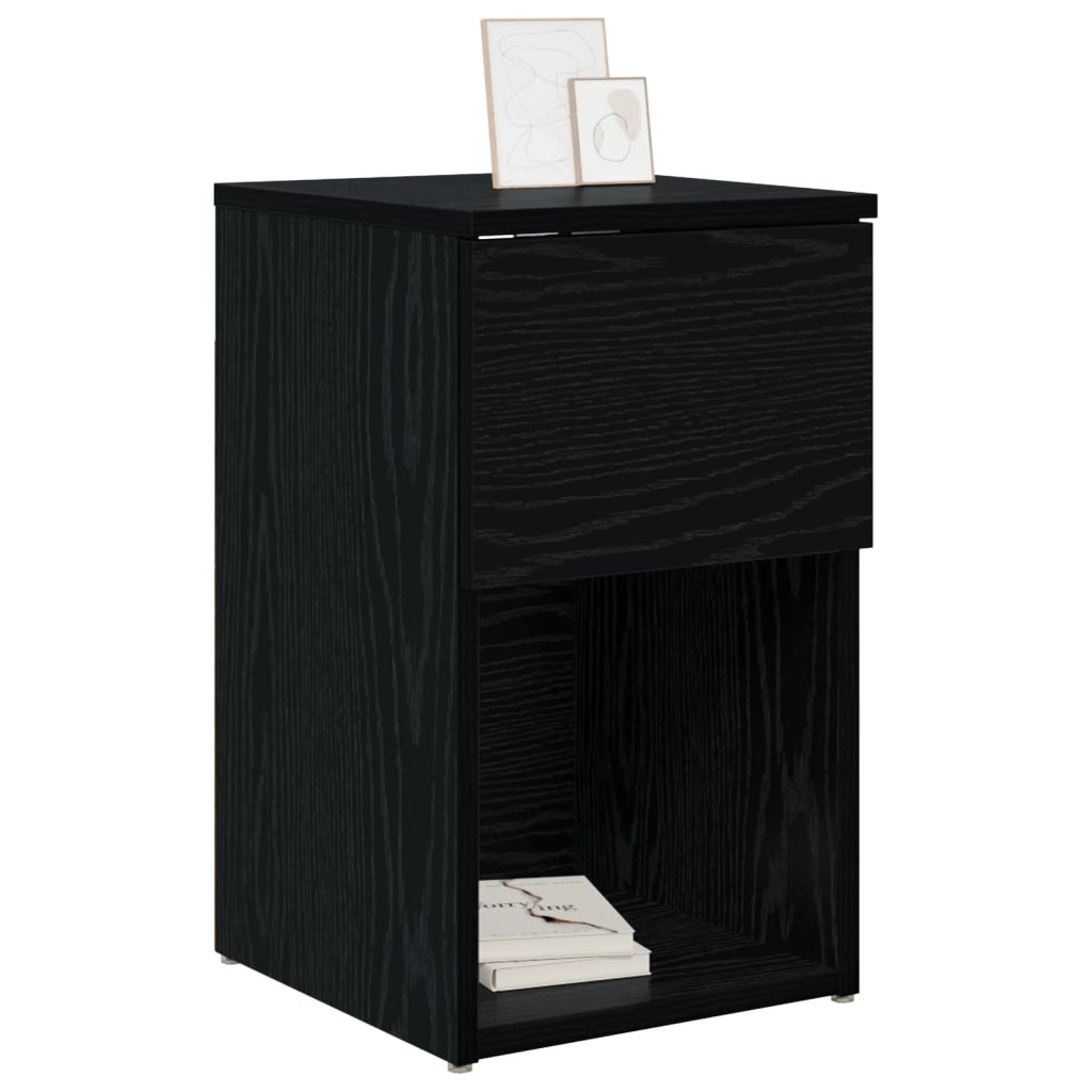 Armadietto per letto 2 pcs Rovere Nero 29 x 31,5 x 49 cm 8001100