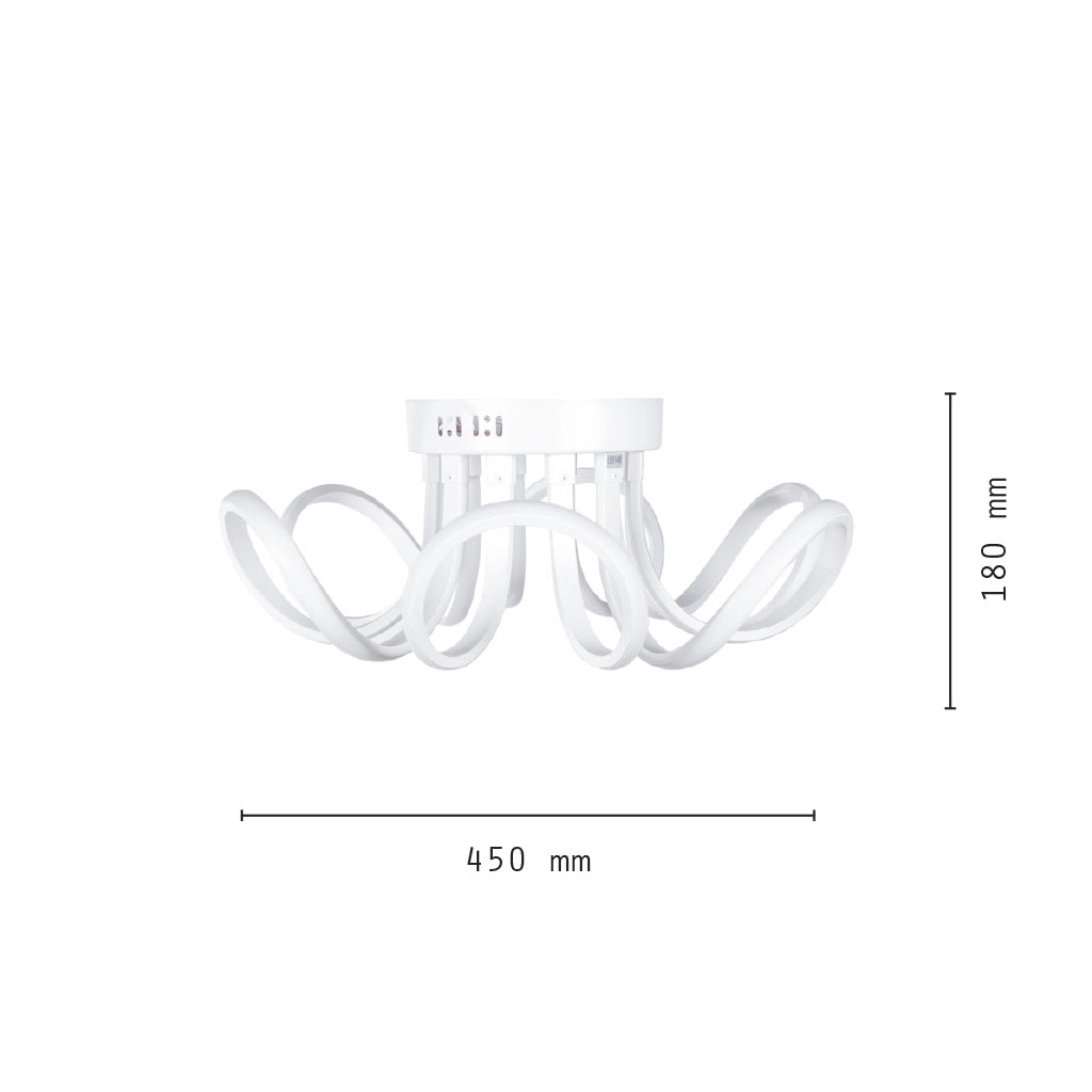 Lampadario led in termoplastica ed acrilico 4000k