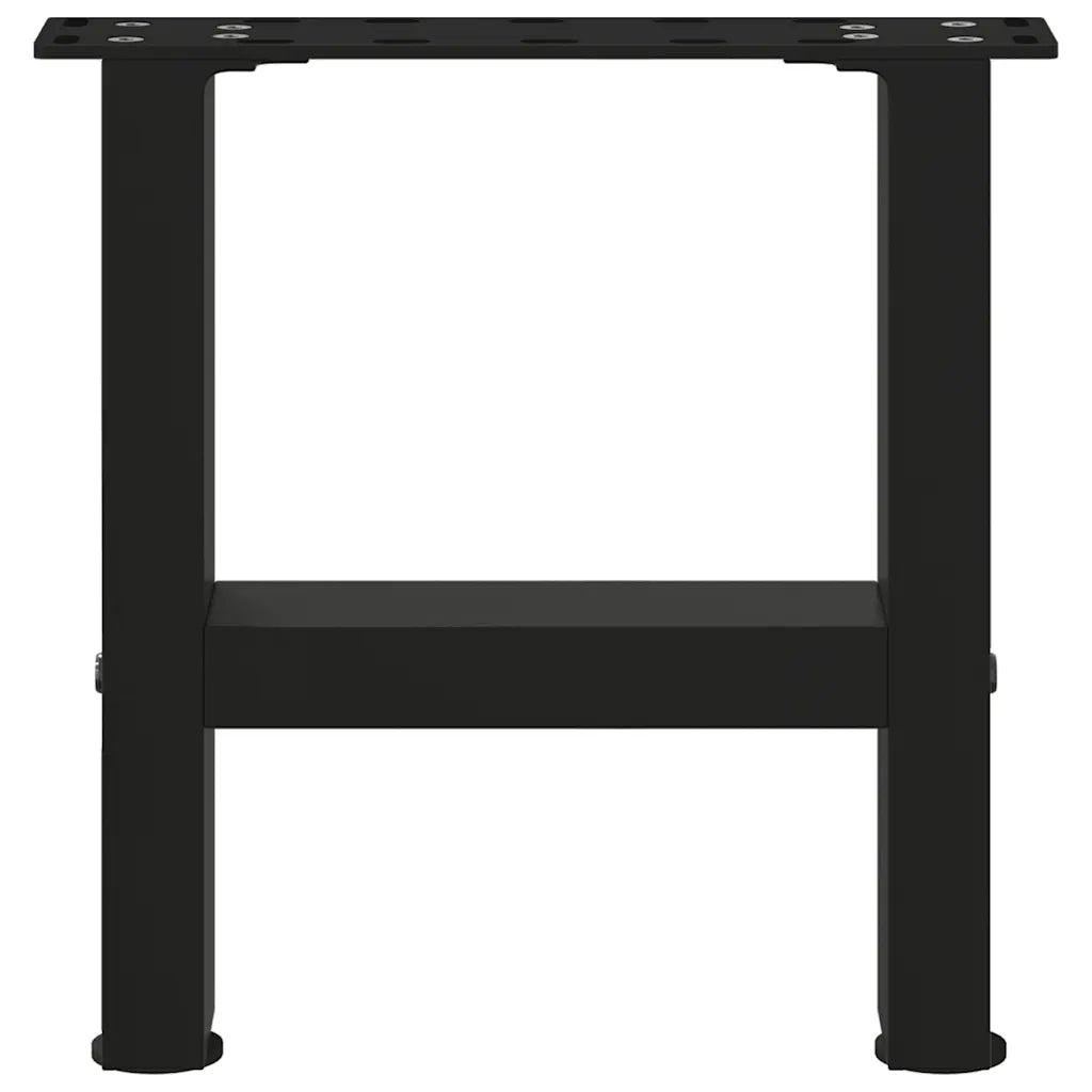 Gambe per Tavolino da Caffè Nere 2 pz 30x(30-31) cm Acciaio 4013252