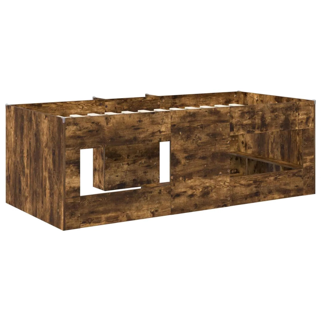 Letto Alto per Bambini | Letto Infantile | Lettino 2 pcs Rovere Fumo 193 x 96,1 x 68,5 cm