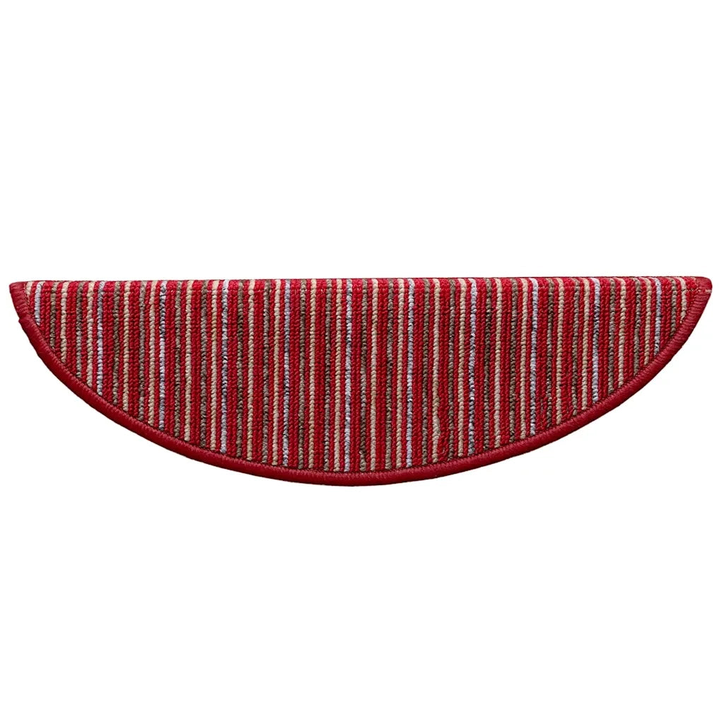 Tappetini per scale autoadesivi 15 pz | Gradini per Scale Rosso 56 x 17 x 3 cm